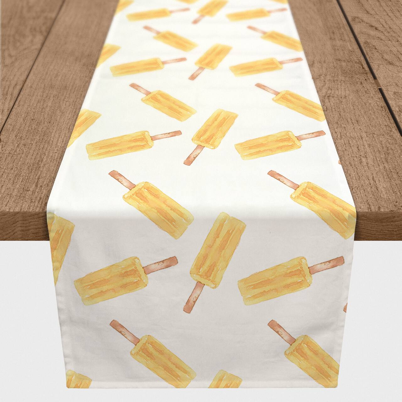 Orange Popsicle Pattern 16" x 72" Cotton Twill Runner